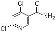 4,6-二氯吡啶烟酰胺分子结构 (CAS 70593-57-6)