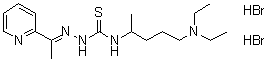 N-[4-(二乙基氨基)-1-甲基丁基]-2-[1-(2-吡啶基)亚乙基]肼基硫代甲酰胺二氢溴酸盐分子结构 (CAS 70618-70-1)