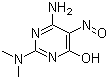 4-氨基-2-二甲基氨基-6-羟基-5-亚硝基嘧啶分子结构 (CAS 70700-44-6)
