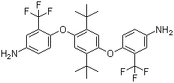 1,4-双(4-氨基-2-三氟甲基苯氧基)-2,5-二叔丁基苯分子结构 (CAS 707340-73-6)
