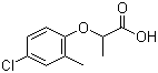2-(4-氯-2-甲基苯氧基)丙酸分子结构 (CAS 7085-19-0)