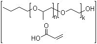 2-丙烯酸与聚乙二醇聚丙二醇单丁基醚的聚合物分子结构 (CAS 70857-15-7)