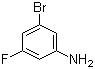 3-溴-5-氟苯胺分子结构 (CAS 7087-65-2)