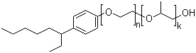 支链辛基酚聚乙二醇聚丙二醇单醚分子结构 (CAS 70955-69-0)