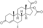 结构式 CAS# 71-58-9, 安宫黄体酮; 甲羟孕酮醋酸酯
