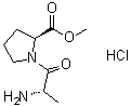 L-丙氨酰-L-脯氨酸甲酯盐酸盐分子结构 (CAS 71067-42-0)