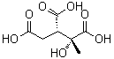 (2S,3R)-3-羟基丁烷-1,2,3-三羧酸分子结构 (CAS 71183-66-9)
