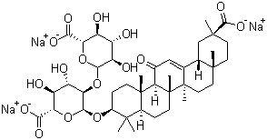 甘草酸三钠盐分子结构 (CAS 71277-78-6)