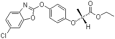 structure of CAS# 71283-80-2, Fenoxaprop-p-ethyl;(+)-Ethyl 2-[4-[(6-chloro-2-benzoxazolyl)oxy]phenoxy] propanoate