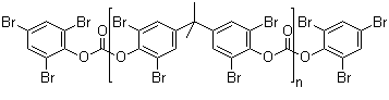 TBBPA carbonate oligomer BC58 molecular structure (CAS 71342-77-3)