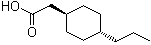 反式-4-丙基环己基乙酸分子结构 (CAS 71458-18-9)