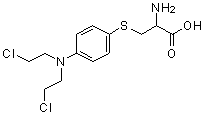 S-[4-[二(2-氯乙基)氨基]苯基]半胱氨酸分子结构 (CAS 7147-15-1)