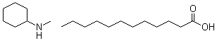 N-甲基环己胺月桂酸盐分子结构 (CAS 71486-44-7)