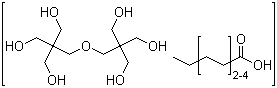 庚酸壬酸和十一烷酸与二聚季戊四醇的混合酯分子结构 (CAS 71549-96-7)