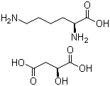 L-赖氨酸 (2S)-2-羟基丁二酸盐分子结构 (CAS 71555-10-7)