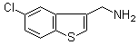 结构式 CAS# 71625-90-6, (5-氯苯并[b]噻吩-3-基)甲胺