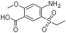 4-氨基-5-(乙基磺酰基)-2-甲氧基苯甲酸分子结构 (CAS 71675-87-1)