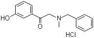 1-(3-羟基苯基)-2-[甲基(苯甲基)氨基]乙酮盐酸盐分子结构 (CAS 71786-67-9)