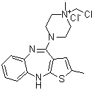 1-(Chloromethyl)-1-methyl-4-(2-methyl-10H-thieno[2,3-b][1,5]benzodiazepin-4-yl)piperazinium chloride molecular structure (CAS 719300-59-1)