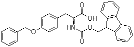 Fmoc-O-苄基-L-酪氨酸分子结构 (CAS 71989-40-7)