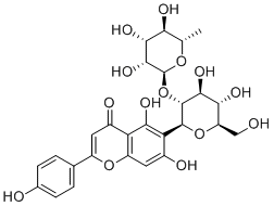 2"-O-α-L-吡喃鼠李糖基-异牡荆素分子结构 (CAS 72036-50-1)