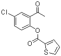 2-Thiophenecarboxylic acid, 2-acetyl-4-chlorophenyl ester molecular structure (CAS 7209-64-5)
