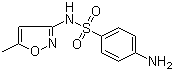 结构式 CAS# 723-46-6, 磺胺甲恶唑; 磺胺甲基异恶唑; 4-氨基-N-(5-甲基-3-异恶唑基)苯磺酰胺