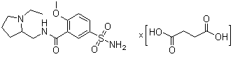 舒必利琥珀酸盐分子结构 (CAS 72306-58-2)