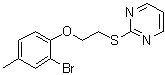 2-[[2-(2-溴-4-甲基苯氧基)乙基]硫基]嘧啶分子结构 (CAS 723249-01-2)