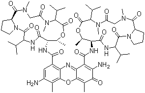 7-氨基放线菌素 D分子结构 (CAS 7240-37-1)