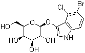 5-溴-4-氯-3-吲哚半乳糖苷分子结构 (CAS 7240-90-6)