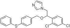 structure of CAS# 72479-26-6, Fenticonazole;1-[2-(2,4-Dichlorophenyl)-2-[[4-(phenylthio)phenyl]methoxy]ethyl]-1H-imidazole