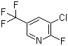 3-氯-2-氟-5-(三氟甲基)吡啶分子结构 (CAS 72537-17-8)