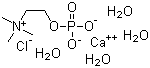 N,N,N-三甲基-2-(膦酰氧基)乙铵氯化物钙盐(1:1)四水合物分子结构 (CAS 72556-74-2)