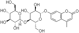 4-甲基伞形酮-beta-D-纤维素二糖苷分子结构 (CAS 72626-61-0)
