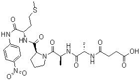 N-(3-羧基-1-氧代丙基)-L-丙氨酰-L-丙氨酰-L-脯氨酰-N-(4-硝基苯基)-L-蛋氨酰胺分子结构 (CAS 72682-73-6)
