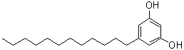 5-十二烷基-1,3-苯二酚分子结构 (CAS 72707-60-9)