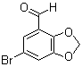 6-溴-1,3-苯并二恶茂-4-甲醛分子结构 (CAS 72744-55-9)