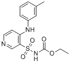 structure of CAS# 72810-57-2, Torasemide impurity E;ethyl N-[4-(3-methylanilino)pyridin-3-yl]sulfonylcarbamate