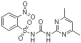 N-[[(4,6-二甲基-2-嘧啶基)氨基]羰基]-2-硝基苯磺酰胺分子结构 (CAS 72839-91-9)