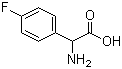 DL-4-氟苯甘氨酸分子结构 (CAS 7292-73-1)