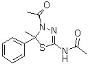 N-(4-乙酰基-4,5-二氢-5-甲基-5-苯基-1,3,4-噻二唑-2-基)乙酰胺分子结构 (CAS 72926-24-0)