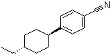 反式-4-(4-乙基环己基)苄腈分子结构 (CAS 72928-54-2)