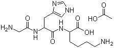 N2-(N-甘氨酰-L-组氨酰)-L-赖氨酸单乙酸盐分子结构 (CAS 72957-37-0)