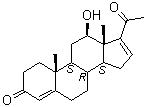 12beta-羟基孕甾-4,16-二烯-3,20-二酮分子结构 (CAS 72959-46-7)