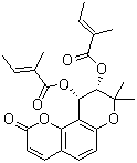 结构式 CAS# 73069-28-0, 白花前胡素 B; 白花前胡丁素; (+)-川白芷内酯