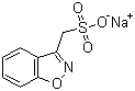 1,2-苯并异噁唑-3-甲磺酸钠盐分子结构 (CAS 73101-64-1)