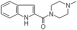 (1H-吲哚-2-基)(4-甲基哌嗪-1-基)甲酮分子结构 (CAS 73187-30-1)