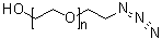 structure of CAS# 73342-16-2, Polyethylene glycol monoazide;alpha-(2-Azidoethyl)-omega-hydroxy-poly(oxy-1,2-ethanediyl); N3-PEG-OH