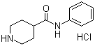 N-苯基-4-哌啶甲酰胺盐酸盐分子结构 (CAS 73415-85-7)